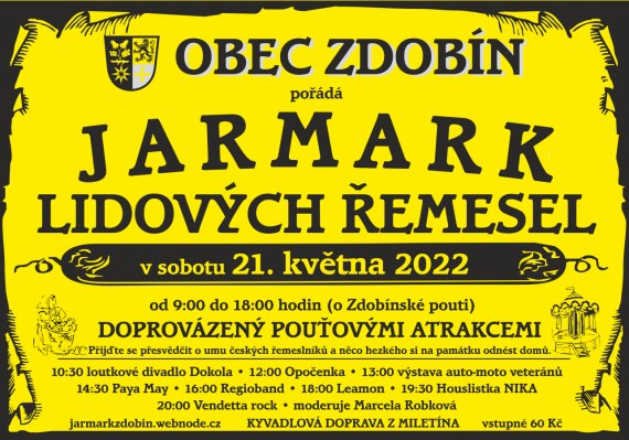 JARMARK lidových řemesel Zdobín 21.5.2022