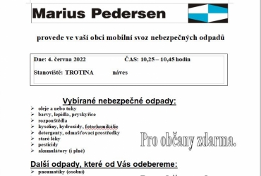 SVOZ nebezpečného, velkoobjemového odpadu a železného šrotu