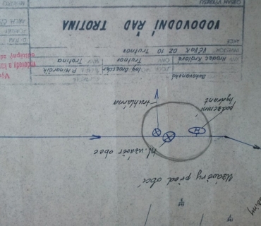 Vodovod Trotina - výkresy, fotky stávající situace