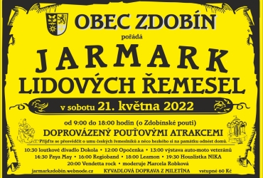 JARMARK lidových řemesel Zdobín 21.5.2022