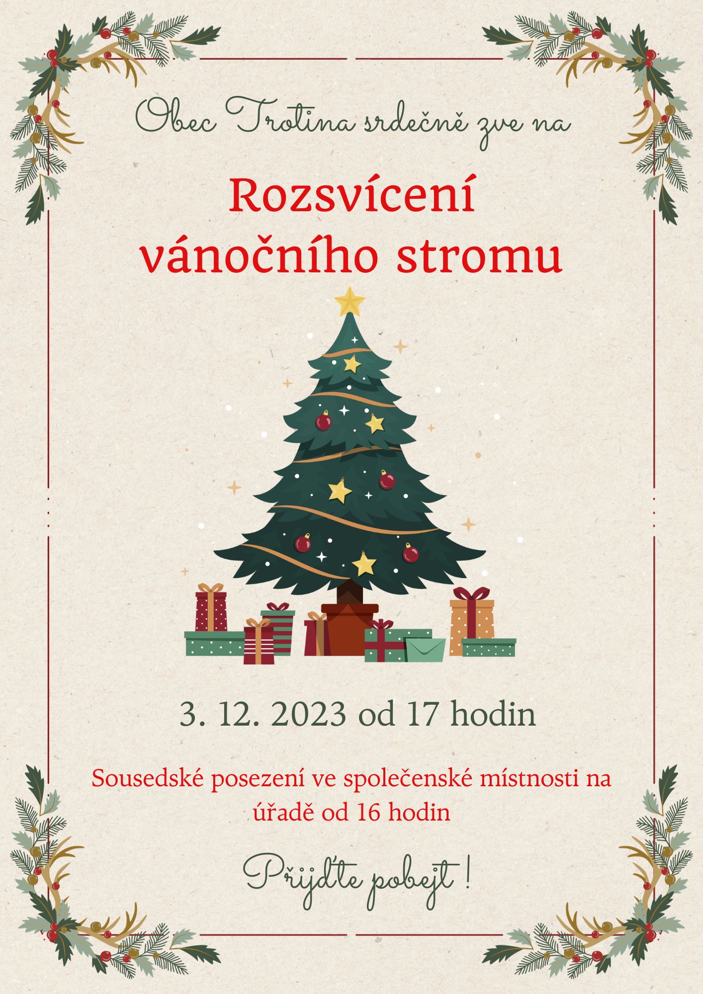 Rozsviceni vanocniho stromu Trotina 2023 (1)